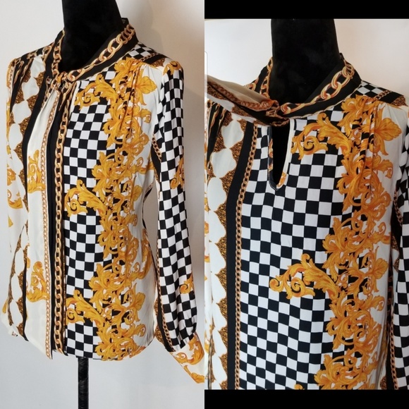 Chain Print Casual Blouse - Picture 3 of 6